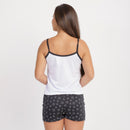 Baby Doll Malha PV - Preto/Branco