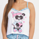 Baby Doll Malha PV - Azul/Branco