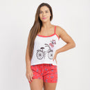 Baby Doll Malha PV - Vermelho/Branco