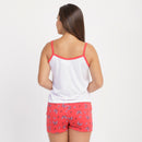 Baby Doll Malha PV - Vermelho/Branco