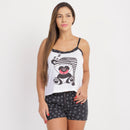 Baby Doll Malha PV - Preto/Branco