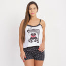 Baby Doll Malha PV - Preto/Branco